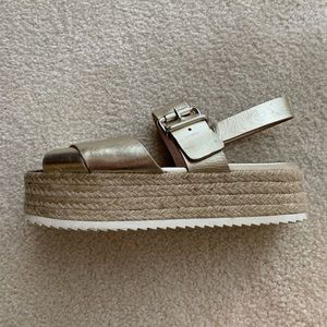 Champagne Gold Zara Platform Sandals